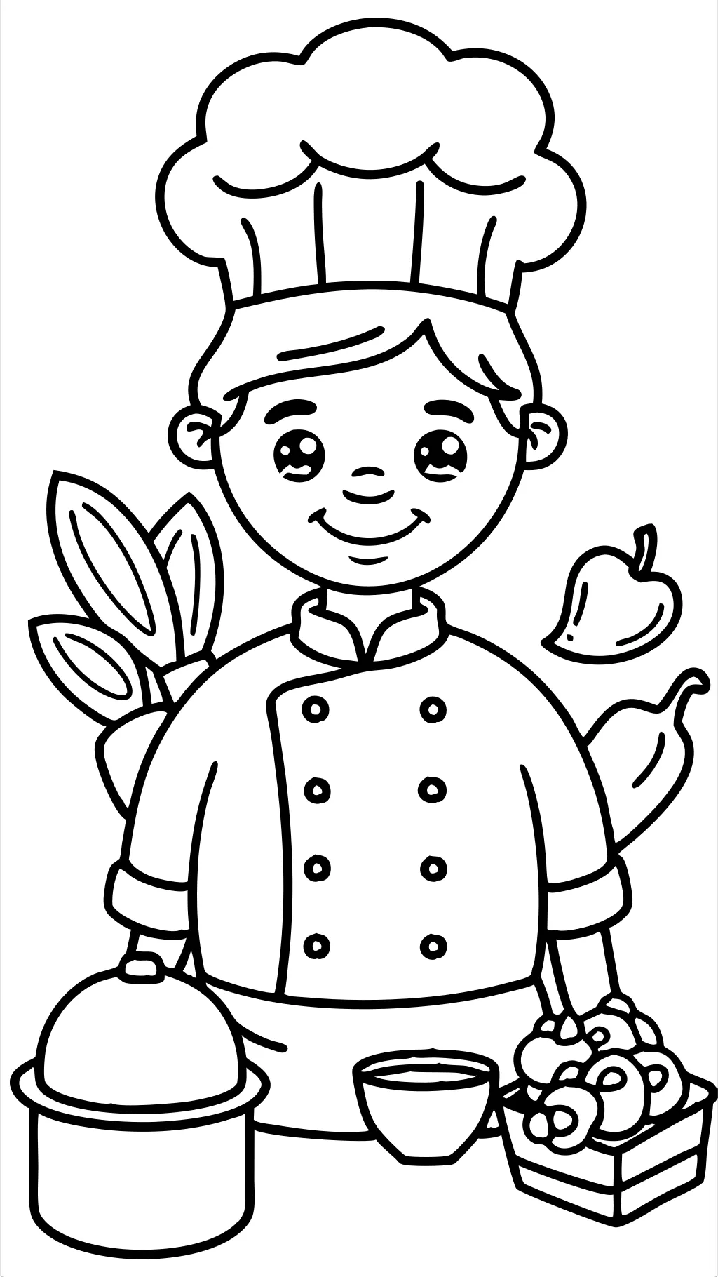 coloring page chef